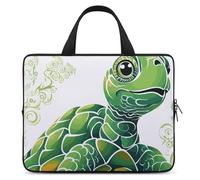 Cartoon Turtle Pattern Laptop Sleeve Ultra-Thin, Waterproof 10inch Laptop Bags, Portable Protective Computer Bag with Hand Strap