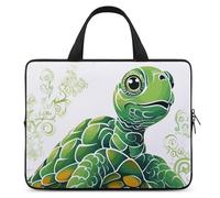 Cartoon Turtle Pattern Laptop Sleeve Ultra-Thin, Waterproof 13inch Laptop Bags, Portable Protective Computer Bag with Hand Strap
