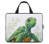 Cartoon Turtle Pattern Laptop Sleeve Ultra-Thin, Waterproof 17inch Laptop Bags, Portable Protective Computer Bag with Hand Strap