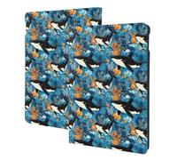 Cartoon Underwater Killer Whale Print Compatible with ipad 9th/8th/7th Generation Case Cover, Tablet Cases Compatible with ipad Case 10.2 Inch, Auto Wake/Sleep, Folio Stand