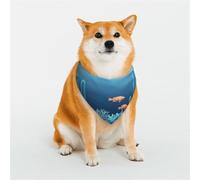 Cartoon Underwater World Dog Bandana for Small Medium Large Dogs, Cat Dogs Kerchief Triangle Bibs Scarf for Girl Or Boy
