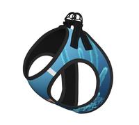Cartoon Underwater World Dog Harness - Equipped with Reflective Straps and Quick Release Buckles - Suitable for Small Cats and Dogs
