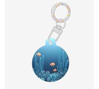 Cartoon Underwater World Dog Tags Round Pet Tag,Acrylic Pet ID Tags Durable and Stylish,Perfect for Small to Large Pets