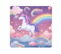 Cartoon Unicorn Camera Wrap Cloth, Squares Magic Self-Adhesive Cloth for Lens Camera Anti-Scratch Lens Protector Makeup Wrap Cloth Bag 21.7" x 21.7"