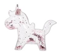 Cartoon Unicorn Piggy Bank for Kids, Transparent Pink Plastic Coin Bank, Adorable Room Decor and Savings Pot, 8.9 X 7.7 X 2.9 Inches