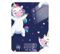 Cartoon Unicorns Doing A Dance Move Waterproof Kitchen Scale for Food 11lb/0.18oz, 5kg/5g gram Food Scale with 4 Unit for Roasting Soap Making Cooking (Batteries not Included)