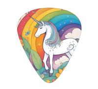 cartoon unicorns Wear-resistant guitar picks for guitar, bass, electric guitar, ukulele, thin, medium, heavy, 12-piece guitar picks