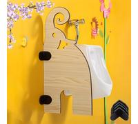 Cartoon Urinal Partition, Children's Urinal Screen Toilet Partition, Wall-Mounted Toilet Protection Divider, Kindergarten Toilet Privacy Partition Wood Divider Screen(Yellow,800x400mm/31.50x15.75in)