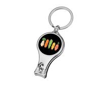 Cartoon Vegetable Bananas Carrots Kava Nail Clippers Sharp Sturdy Fingernail Cutters with Bottle Opener Keychain