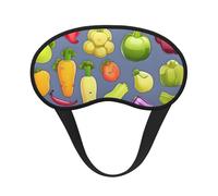 Cartoon Vegetable Fruit Print Soft Washable Comfort Eye Mask for Sleeping Travel Home Hotel Airplane Camping