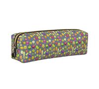 Cartoon Vegetable Fruit Print Unisex Pencil Case Pouch Office Travel Stationery Organizer Storage Bag
