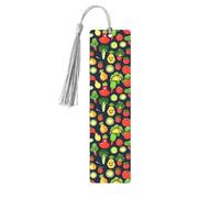 Cartoon Vegetable Fruit Printing 5 Pieces Wooden Bookmark for Men Women Cool Bookmarks Craft Book Marks for Reading Book Lovers