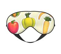 Cartoon Vegetable Fruits Print Comfortable Eye Mask Breathable Adjustable Men Women Lightweight Travel Yoga Work