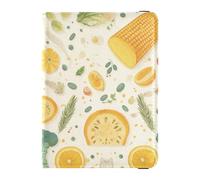 Cartoon Vegetable Kitchen Summer Leather Passport Holder Covers Case for travel Travel Documents Organizer Protector Cute Passport Book for women Waterproof, cartoon Vegetable kitchen summer, One Size