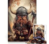 Cartoon Viking Warrior with Axe 1000 Piece Jigsaw Puzzles for Adults Teenagers Think Training Easy Relaxation Defined Edges Thoughtful Xmas (50x75cm)