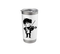 Cartoon Violin Boy Orchestra Stainless Steel Insulated Tumbler