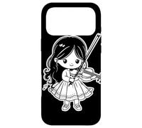 Cartoon Violin Girl Fiddle Concert Band Case for iPhone 17 Pro Max