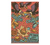 Cartoon Vultures Picnic Snack Attack Jigsaw Puzzle for Adults, 1000 Piece