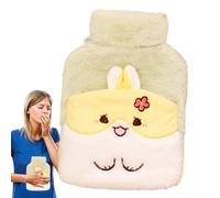 Cartoon Water Bottle, Animal Heat Pack, 1L Capacity Hot Bag with Soft Cover, Relaxing Thermal Warmer, Winter Heating Pad with Removable Sleeve, Ease for Indoor Outdoor Cute Plush