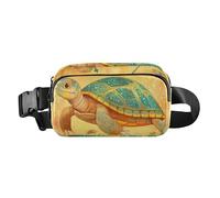 Cartoon Water Turtle Reptile Terracotta Trendy Fanny Waist Pack for Women Men Teens Mini Bum Bag Belt with Adjustable Strap for Travel Vacation Running, cartoon Water Turtle reptile Terracotta, One