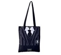 CARTOON Wednesday Addams Canvas Tote Bag Tote Bag Fabric Shopping Bag Reusable Multifunction, Black, centimetri