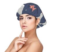 Cartoon Whale Print,Adjustable Silk Hair Wrap Adult's Satin Sleeping Cap Hair Women's Elastic Sleep Bonnet