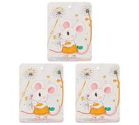 Cartoon White Animals Car Air Freshener, 3 Pcs Square Hanging Air Freshener Cards, Long Lasting Fragrance Scented Cards for Car, Home, Office Gray-style