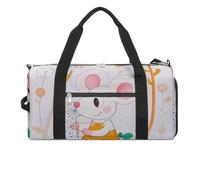 Cartoon White Animals Gym Bag for Men Women, Waterproof Gym Tote Bags, Large Duffel Bag for Travel Workout