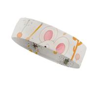 Cartoon White Animals Headbands for Women & Men Sports Headband, Fits All Head Sizes, Ultra Absorbent & Non-Slip Sweatband for Running, Yoga, Gym