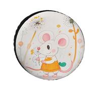 Cartoon White Animals Spare Tire Cover, 30inch Oxford Wheel Protector Travel Accessories, Waterproof Dustproof Wheel Tire Covers for RV Jeep SUV Camper Truck