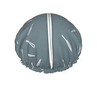 Cartoon White Arrow Shower Cap Double Layers Waterproof Bath Shower Hat Reusable Elastic Hair Cap for Women Ladies Men