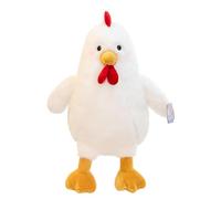 Cartoon White Chicken Plush Toy Doll - 45cm Soft Stuffed Hen Design with Red Comb and Yellow Beak, Cute Animal Plush Doll for Kids Room, Sofa Decoration and Cozy Bedtime Companion
