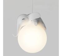 Cartoon White Pendant Light Resin Elephant Hanging Lamp Creative Animal Ceiling Children's Room Pendant Lighting Kids Bedroom Chandelier