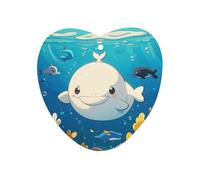 Cartoon White Whale Car Air Freshener Hanging, Long Lasting Scented Car Aromatherapy Tablets, Love form Fragrance Scented Cards for Vehicles, Bedroom, Wardrobe White-style