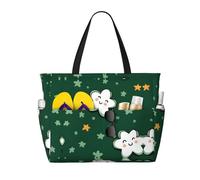 Cartoon Winking Star Printed High-Capacity Beach Travel Bag to Meet All Your Travel Needs