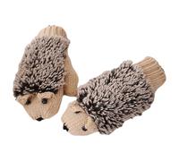 Cartoon Winter Mittens - Cozy Plush Hedgehog Gloves Knitted Hand Protection Soft Warm Clothes Cute Animal Accessory | Cozy Plush Mittens for Kids