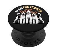 Cartoon Wire Smooth Pet Dog Breed Puppy Team Fox Terrier PopSockets Adhesive PopGrip