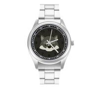 Cartoon Wolf Head Quartz Watch Alloy Watch Dress Decorative for Business Men Women with Design Pattern Print