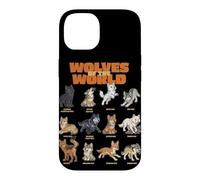 Cartoon Wolves Of The World Breeds Animals Lover Cute Wolf Case for iPhone 14