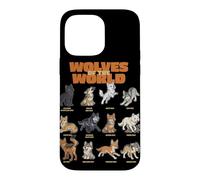 Cartoon Wolves Of The World Breeds Animals Lover Cute Wolf Case for iPhone 14 Pro Max