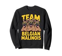 Cartoon Working Shepherd Pet Dog Breed Team Belgian Malinois Sweatshirt