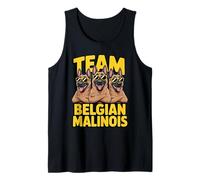 Cartoon Working Shepherd Pet Dog Breed Team Belgian Malinois Tank Top