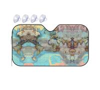 Cartoon World map It is a car Windshield Sun Visor, which Does not take up Too Much Space and Protects The Environment Inside The car.