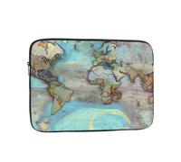 Cartoon world map Shockproof Laptop Sleeve Water Repellent Notebook Case Slim Protective Cover for 10 12 13 15 17 Inch Tablets