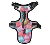 Cartoon Yarn Balls Colorful Reflective Dog Vests for Large for Doggie Walking Cute Vest for Walking at Night with Handle chalecos para Perros Medium