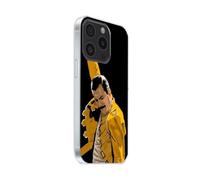Cartoon Yellow Freddie Jacket Queen Mercury Aesthetic TPU Custom Compatible With iPhone 7 7S 8 SE 2020 X XR XS 11 12 13 14 15 16 16E Pro Max Plus Mini Case Design Personalised Name Cover Silicone