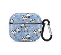 Cartoon Zebra Print Bluetooth Headset Cover Hard Shell Earbuds Case Protective Cover Compatible with Airpods 3
