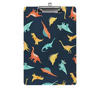 Cartoons Dinosaurs A4 Size Clipboard Funny Aesthetic Working Studying Letter Standard Clip Board 12.5×8.5 in Hardboard for School Classroom Kids Writing Drawing