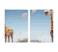 Cartoons Giraffe Passport Holder, ID Card Protector Case Passport Holder with Slot Passports Travel Wallet Document Cover for Women And Men