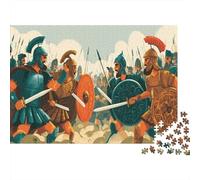 Cartoons of Ancient Armies Fighting Each Other Puzzle 1000pcs (75x50cm) Erwachsene Puzzle,Home Decor